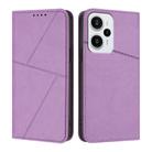 For Xiaomi Poco F5 / Redmi Note 12 Turbo Strong Magnetic Frosted Flip Leather Phone Case(Light Purple) - 1