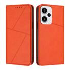 For Xiaomi Poco F5 / Redmi Note 12 Turbo Strong Magnetic Frosted Flip Leather Phone Case(Orange) - 1