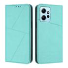 For Redmi Note 12 4G Global Strong Magnetic Frosted Flip Leather Phone Case(Light Blue) - 1