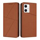For Xiaomi Poco X5 / Redmi Note 12 5G Global Strong Magnetic Frosted Flip Leather Phone Case(Coffee Color) - 1