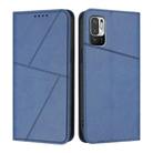 For Redmi 10 Strong Magnetic Frosted Flip Leather Phone Case(Royal Blue) - 1