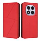 For Redmi Note 14 Pro 4G Strong Magnetic Frosted Flip Leather Phone Case(Red) - 1
