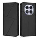 For Redmi Note 14 Pro 4G Strong Magnetic Frosted Flip Leather Phone Case(Black) - 1