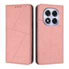 For Redmi Note 14 Pro 4G Strong Magnetic Frosted Flip Leather Phone Case(Pink) - 1
