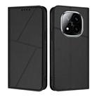 For Redmi Note 14 Pro+ Strong Magnetic Frosted Flip Leather Phone Case(Black) - 1