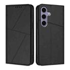 For Samsung Galaxy S25 5G / S24 5G Strong Magnetic Frosted Flip Leather Phone Case(Black) - 1