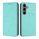 For Samsung Galaxy S25+ 5G / S24+ 5G Strong Magnetic Frosted Flip Leather Phone Case(Light Blue) - 1