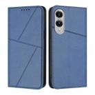 For Samsung Galaxy S25 Edge 5G Strong Magnetic Frosted Flip Leather Phone Case(Royal Blue) - 1