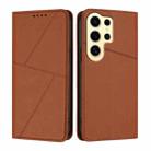 For Samsung Galaxy S24 Ultra 5G Strong Magnetic Frosted Flip Leather Phone Case(Coffee Color) - 1