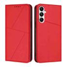 For Samsung Galaxy S24 FE 5G Strong Magnetic Frosted Flip Leather Phone Case(Red) - 1