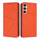 For Samsung Galaxy S24 FE 5G Strong Magnetic Frosted Flip Leather Phone Case(Orange) - 1