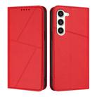 For Samsung Galaxy S23+ 5G Strong Magnetic Frosted Flip Leather Phone Case(Red) - 1