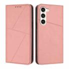 For Samsung Galaxy S23+ 5G Strong Magnetic Frosted Flip Leather Phone Case(Pink) - 1