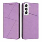 For Samsung Galaxy S22 5G Strong Magnetic Frosted Flip Leather Phone Case(Light Purple) - 1