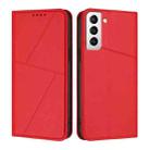 For Samsung Galaxy S21+ 5G Strong Magnetic Frosted Flip Leather Phone Case(Red) - 1