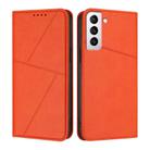 For Samsung Galaxy S21+ 5G Strong Magnetic Frosted Flip Leather Phone Case(Orange) - 1