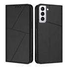 For Samsung Galaxy S21+ 5G Strong Magnetic Frosted Flip Leather Phone Case(Black) - 1