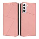 For Samsung Galaxy S21+ 5G Strong Magnetic Frosted Flip Leather Phone Case(Pink) - 1