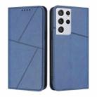 For Samsung Galaxy S21 Ultra 5G Strong Magnetic Frosted Flip Leather Phone Case(Royal Blue) - 1