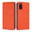 For Samsung Galaxy S20+ Strong Magnetic Frosted Flip Leather Phone Case(Orange) - 1