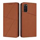 For Samsung Galaxy S20 FE Strong Magnetic Frosted Flip Leather Phone Case(Coffee Color) - 1