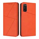 For Samsung Galaxy S20 FE Strong Magnetic Frosted Flip Leather Phone Case(Orange) - 1