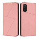 For Samsung Galaxy S20 FE Strong Magnetic Frosted Flip Leather Phone Case(Pink) - 1