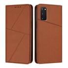 For Samsung Galaxy S20 Strong Magnetic Frosted Flip Leather Phone Case(Coffee Color) - 1