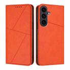 For Samsung Galaxy S25 FE 5G Strong Magnetic Frosted Flip Leather Phone Case(Orange) - 1