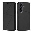 For Samsung Galaxy S25 FE 5G Strong Magnetic Frosted Flip Leather Phone Case(Black) - 1