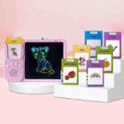 8.5 inch Children Early Education Drawing Board Card English Audiobooks, Style:Pink / 112 Cards - 1