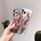 For iPhone 16 Pro Max Flower Series Color Silver TPU Hybrid PC Phone Case(Colorful Flowers CK115) - 3