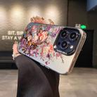 For iPhone 16 Pro Max Flower Series Color Silver TPU Hybrid PC Phone Case(Colorful Flowers CK117) - 2