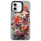 For iPhone 16 Flower Series Color Silver TPU Hybrid PC Phone Case(Colorful Flowers CK115) - 1