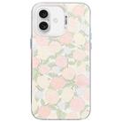 For iPhone 16 Flower Series Color Silver TPU Hybrid PC Phone Case(Tulip CW121) - 1