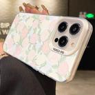 For iPhone 15 Flower Series Color Silver TPU Hybrid PC Phone Case(Tulip CW121) - 2