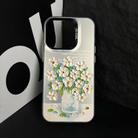 For iPhone 14 Pro Flower Series Color Silver TPU Hybrid PC Phone Case(Daisy CK120) - 3