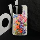 For iPhone 14 Plus Flower Series Color Silver TPU Hybrid PC Phone Case(Colorful Flowers CK112) - 3