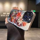 For iPhone 14 Plus Flower Series Color Silver TPU Hybrid PC Phone Case(Colorful Flowers CK115) - 2