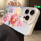 For iPhone 14 Plus Flower Series Color Silver TPU Hybrid PC Phone Case(Colorful Flowers CW113) - 2