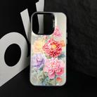 For iPhone 14 Plus Flower Series Color Silver TPU Hybrid PC Phone Case(Colorful Flowers CW113) - 3