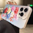 For iPhone 14 Flower Series Color Silver TPU Hybrid PC Phone Case(Colorful Flowers CW111) - 2