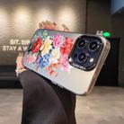 For iPhone 13 Pro Max Flower Series Color Silver TPU Hybrid PC Phone Case(Colorful Flowers CK111) - 2