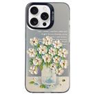 For iPhone 13 Pro Max Flower Series Color Silver TPU Hybrid PC Phone Case(Daisy CK120) - 1