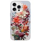 For iPhone 13 Pro Max Flower Series Color Silver TPU Hybrid PC Phone Case(Colorful Flowers CW115) - 1