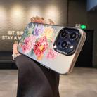 For iPhone 13 mini Flower Series Color Silver TPU Hybrid PC Phone Case(Colorful Flowers CK113) - 2