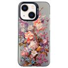 For iPhone 13 mini Flower Series Color Silver TPU Hybrid PC Phone Case(Colorful Flowers CK117) - 1