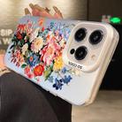 For iPhone 13 mini Flower Series Color Silver TPU Hybrid PC Phone Case(Colorful Flowers CW114) - 2
