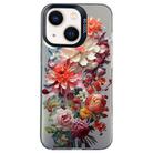 For iPhone 13 Flower Series Color Silver TPU Hybrid PC Phone Case(Colorful Flowers CK115) - 1