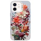 For iPhone 12 Flower Series Color Silver TPU Hybrid PC Phone Case(Colorful Flowers CW115) - 1